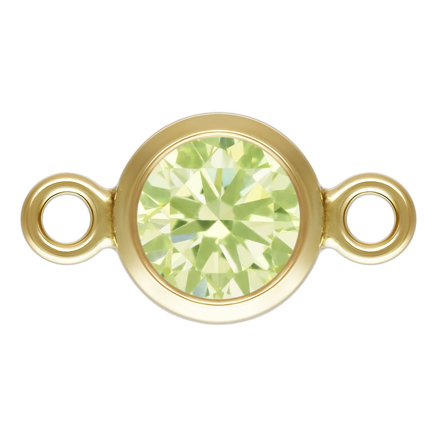 14K Gold Filled 4mm Birthstone Permanent Jewelry Connectors