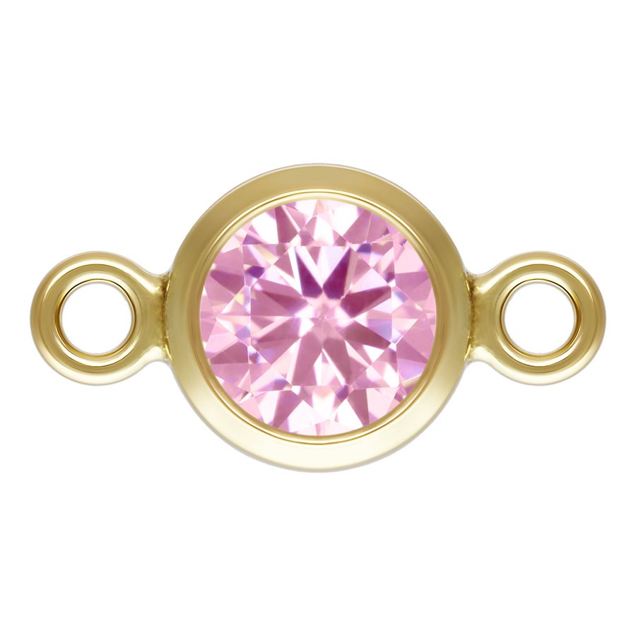 14K Gold Filled 4mm Birthstone Permanent Jewelry Connectors