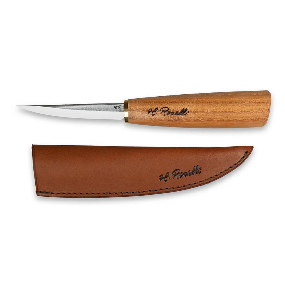 R112D Carving Knife Red Elm Handle