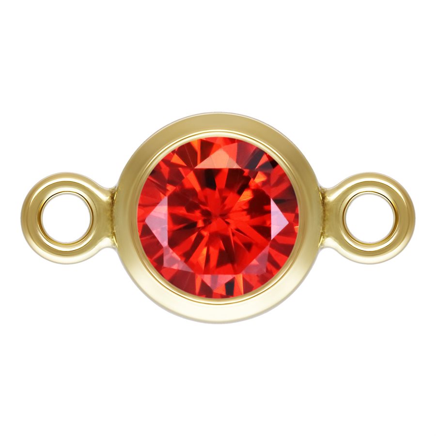 14K Gold Filled 4mm Birthstone Permanent Jewelry Connectors