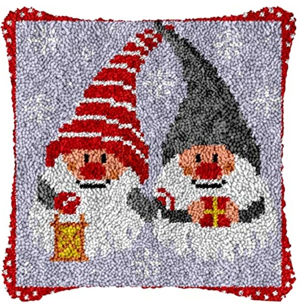 DIY Latch Hook Rug Kits Snowman Santa Claus Hat Embroidery Cushion Pillow Cover