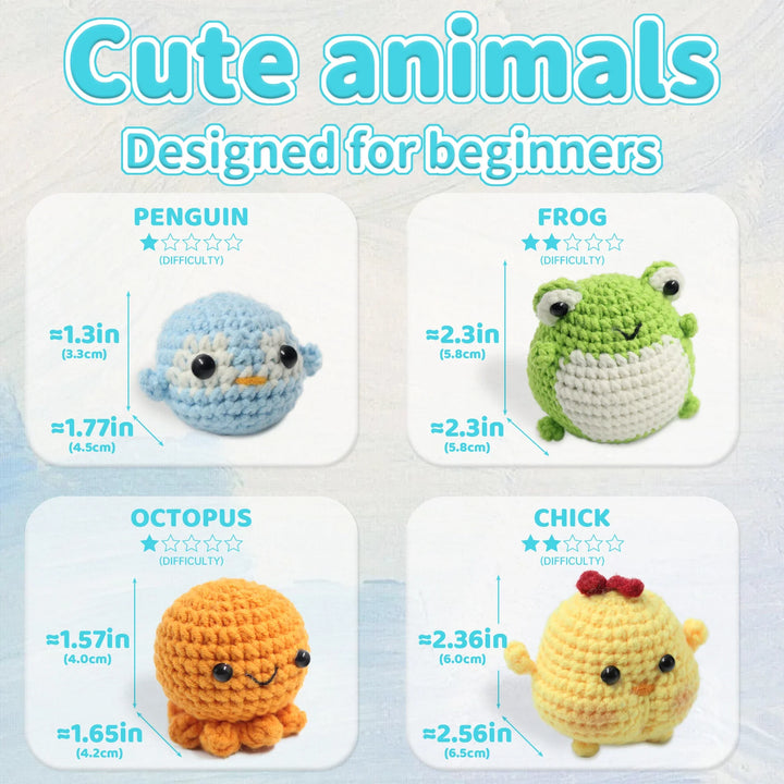 Animal Series Crochet Kit for Beginners DIY