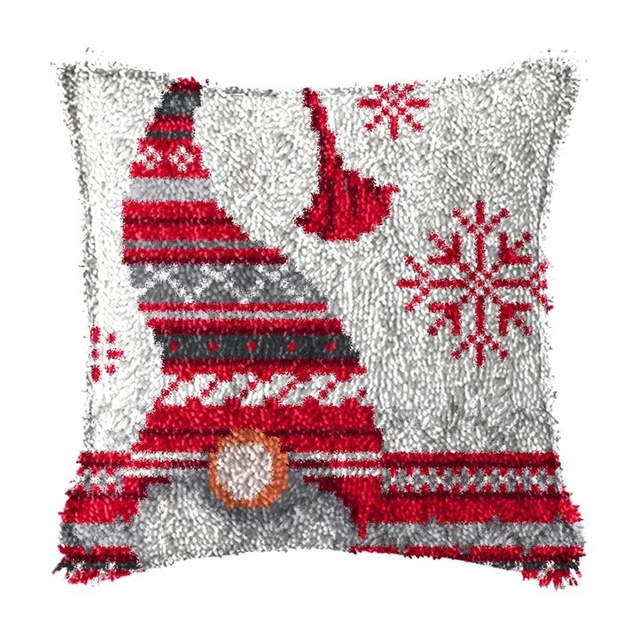 DIY Latch Hook Rug Kits Snowman Santa Claus Hat Embroidery Cushion Pillow Cover