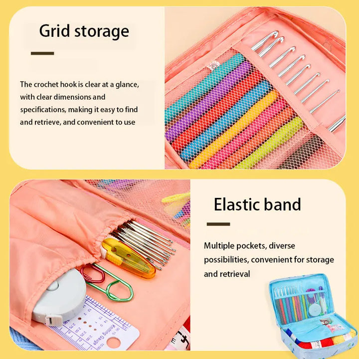 Beginner Crochet Kit with Yarn Hooks Portable