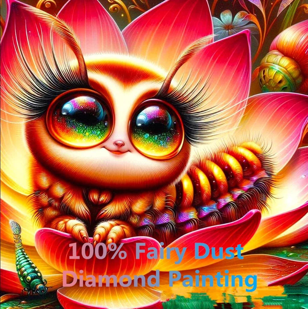 Strawberry 100%Full Square Fairy Dust Stones Carystal,Diamond Painting with Rhinestones, Cross Stitch,Mosaic Embroidery,AB Drill
