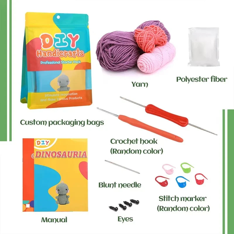Dinosaur Crochet Doll DIY Complete Kit