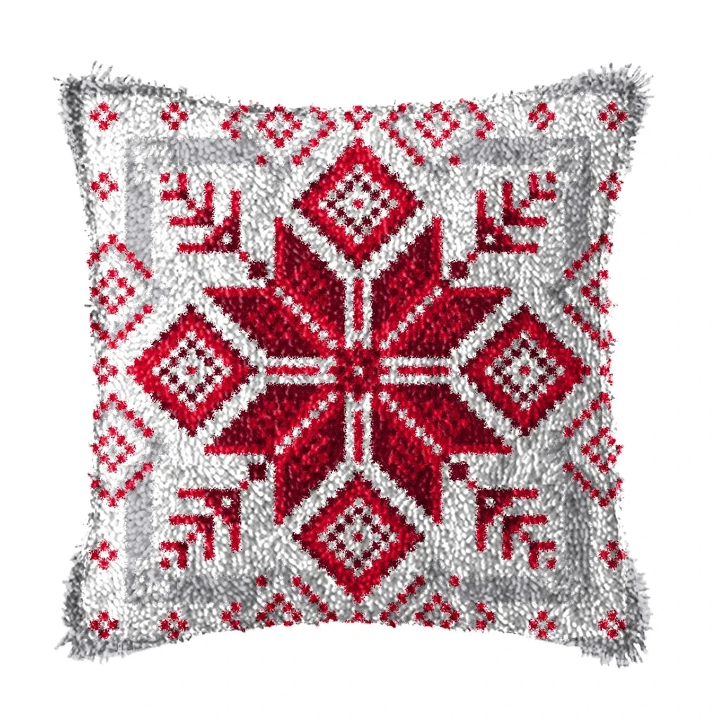 DIY Latch Hook Rug Kits Snowman Santa Claus Hat Embroidery Cushion Pillow Cover