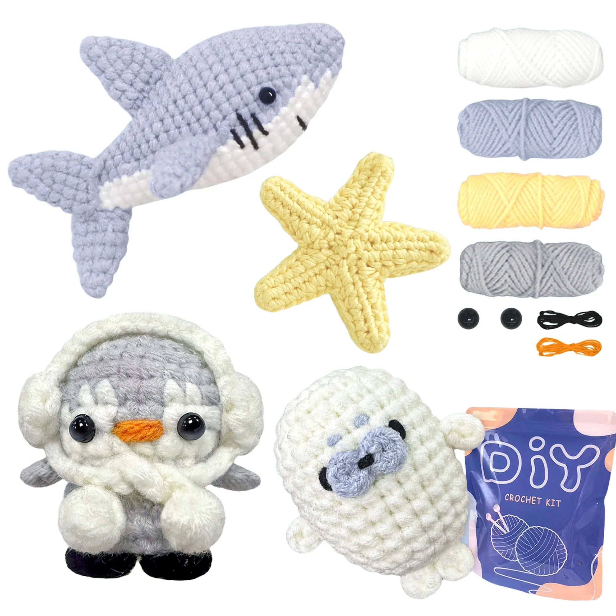 Animal Series Crochet Kit for Beginners DIY