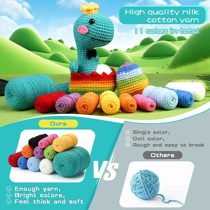 Dinosaur Crochet Doll DIY Complete Kit