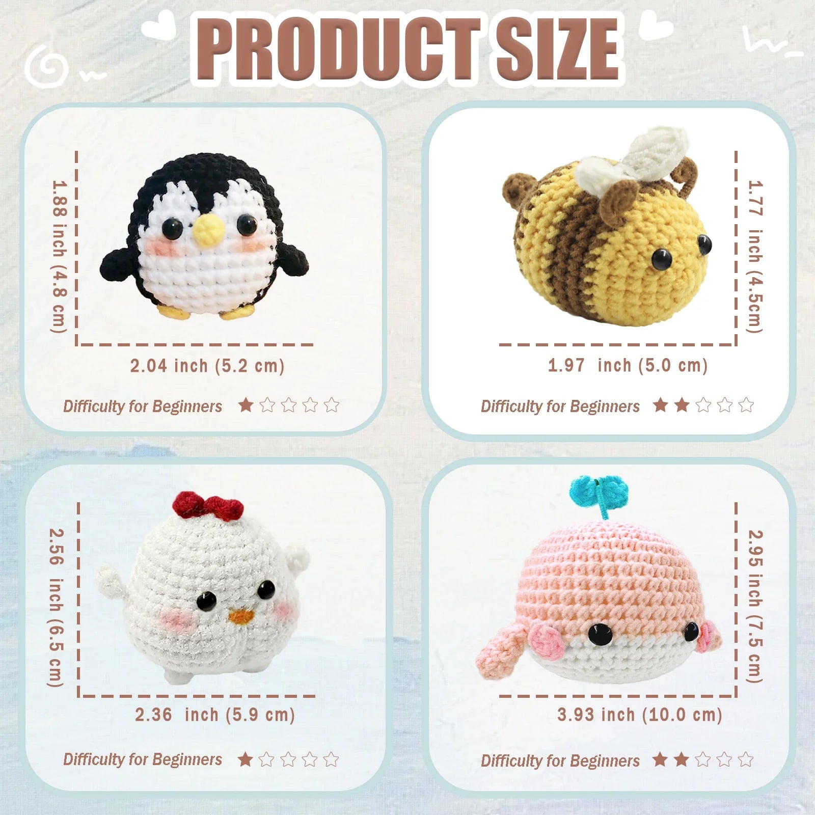 Animal Series Crochet Kit for Beginners DIY