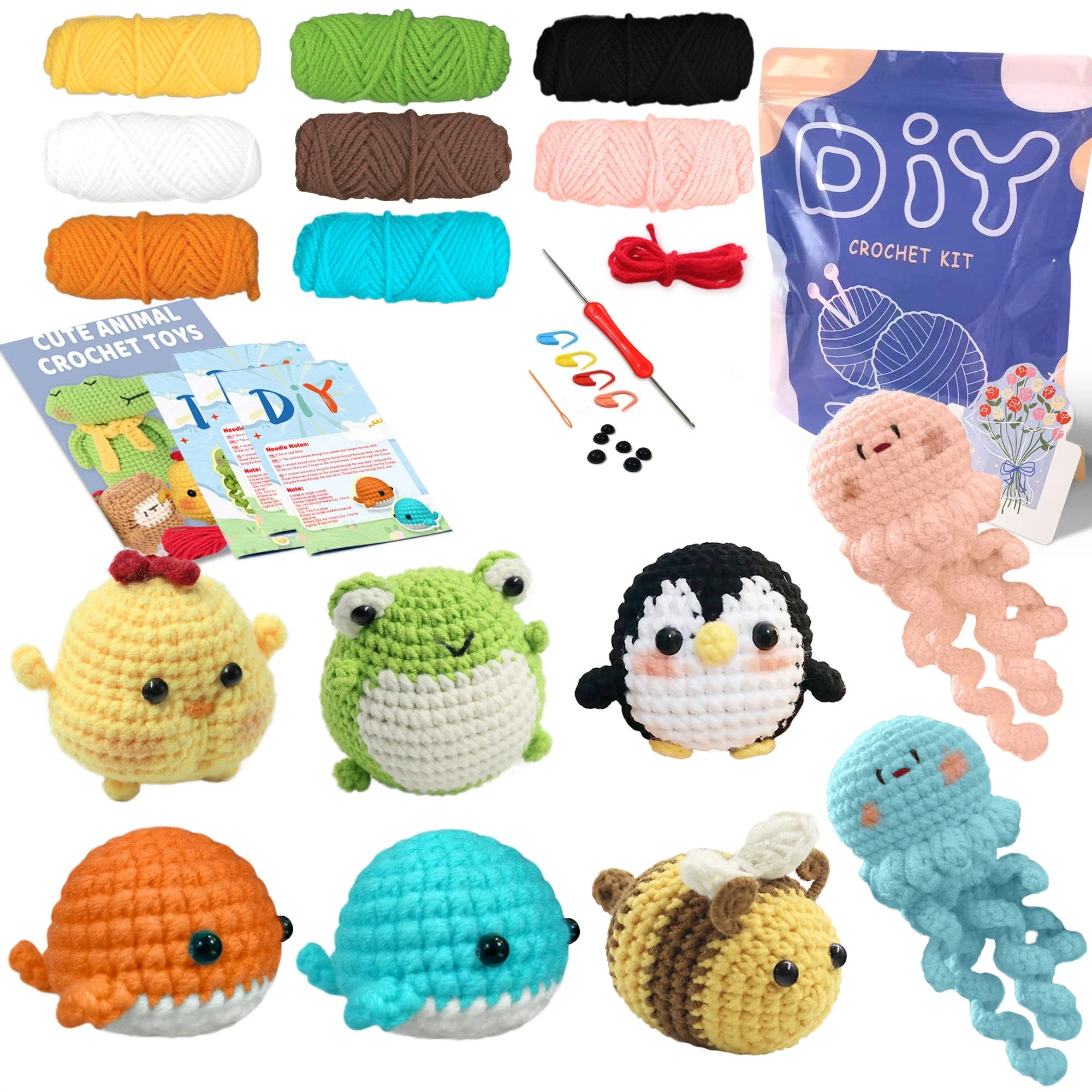 Animal Series Crochet Kit for Beginners DIY