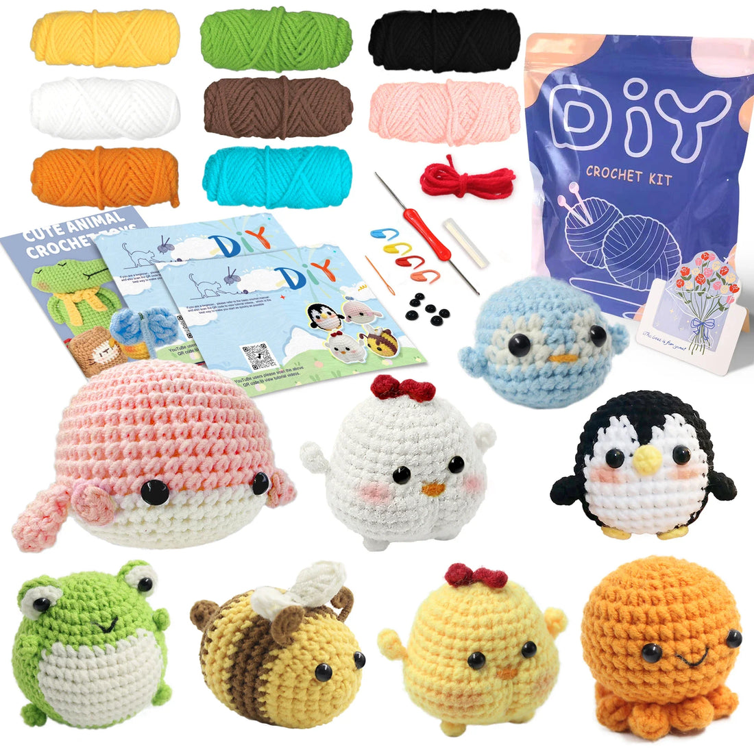 Animal Series Crochet Kit for Beginners DIY