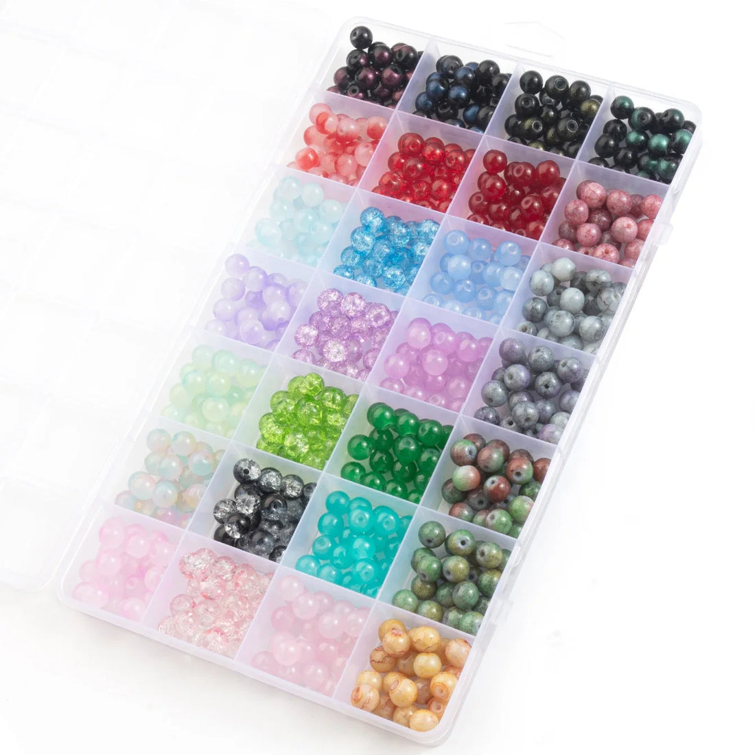 28 Color Glass Beads Bracelet Making Kit