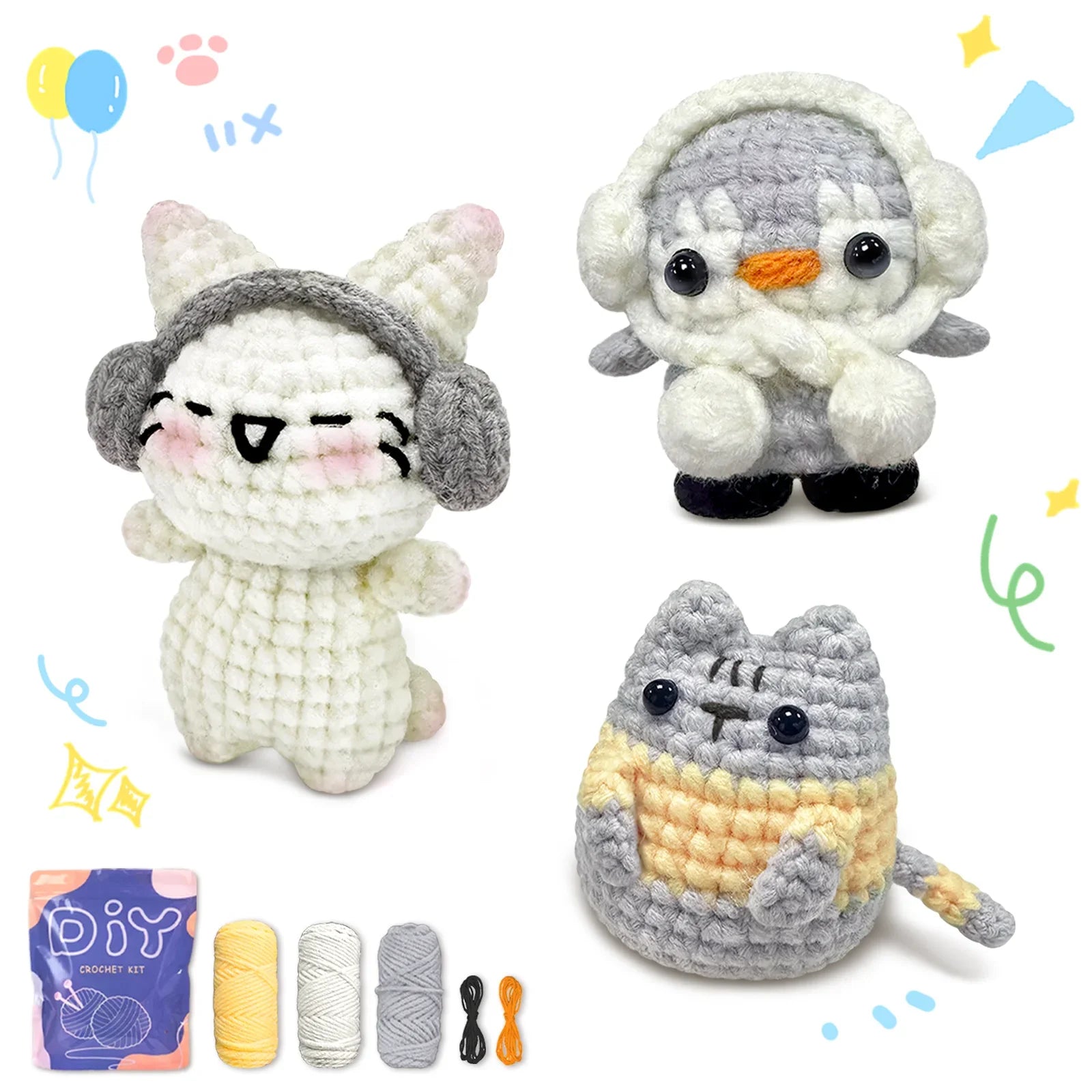 Animal Series Crochet Kit for Beginners DIY