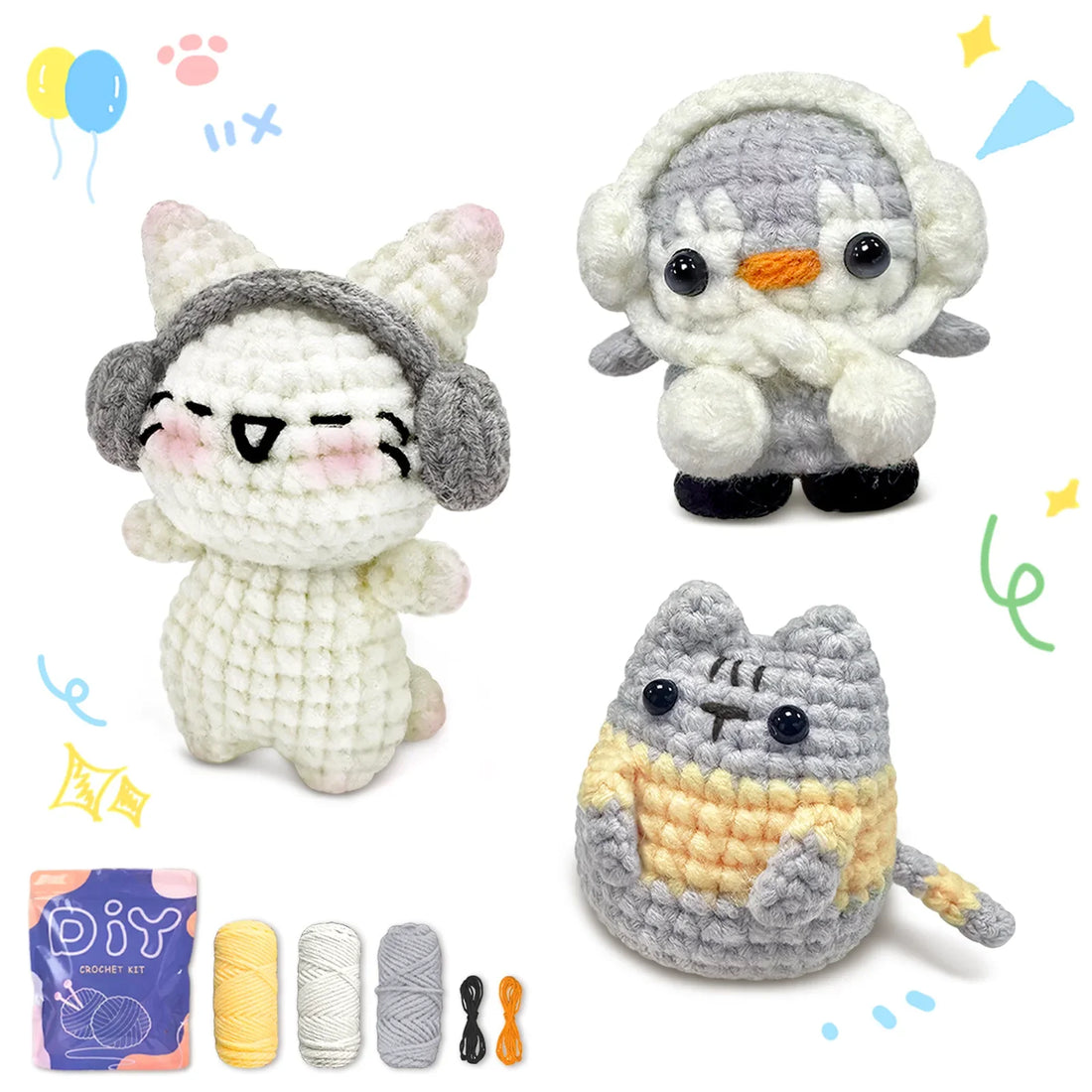 Animal Series Crochet Kit for Beginners DIY