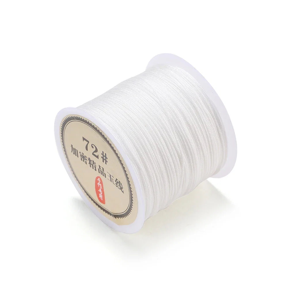10/50M 0.8mm Nylon Thread Cord – DIY Chinese Knot, Bracelet, Tassel & Shamballa Braided String for Jewelry Making