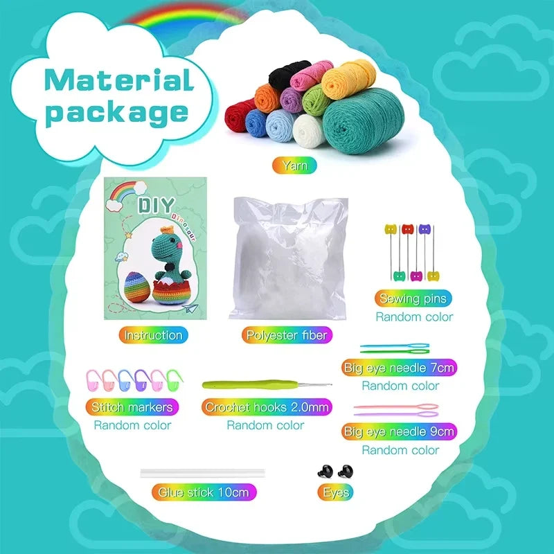 Dinosaur Crochet Doll DIY Complete Kit