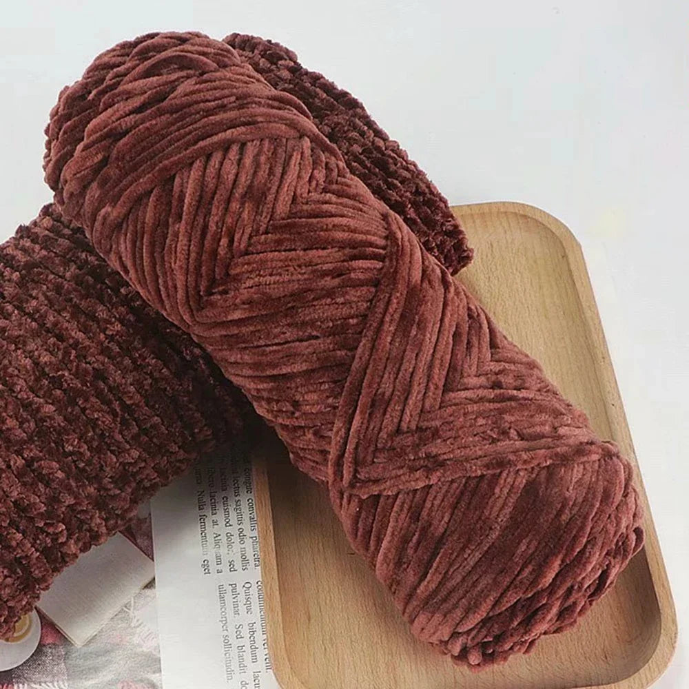 95g Chenille Soft Velvet Yarn for Crochet