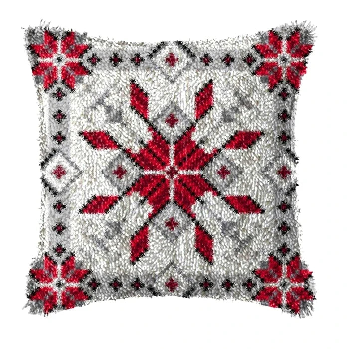 DIY Latch Hook Rug Kits Snowman Santa Claus Hat Embroidery Cushion Pillow Cover