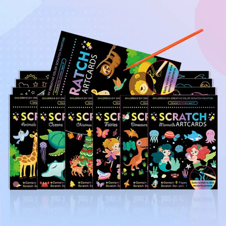 Magic Rainbow Scratch Art DIY Educational Paper Kit