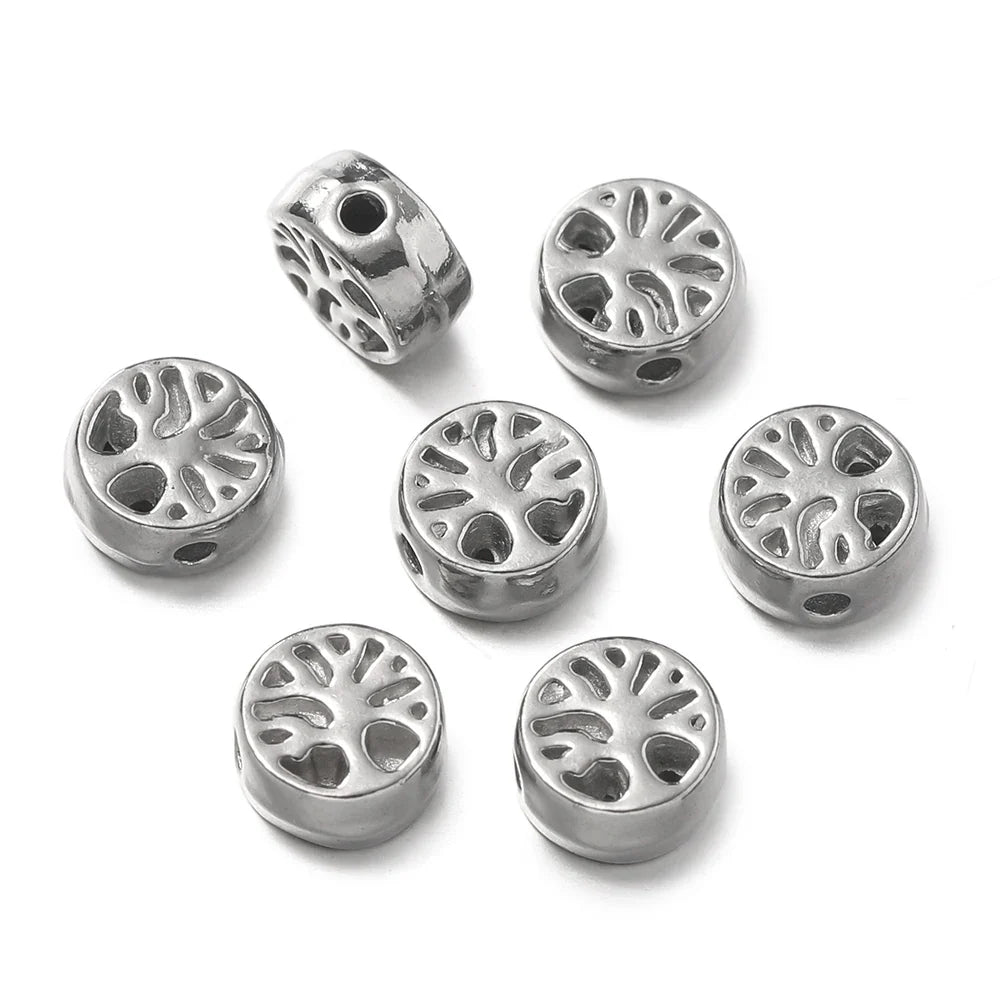 10 Piece Gold Stainless Steel Spacer Beads