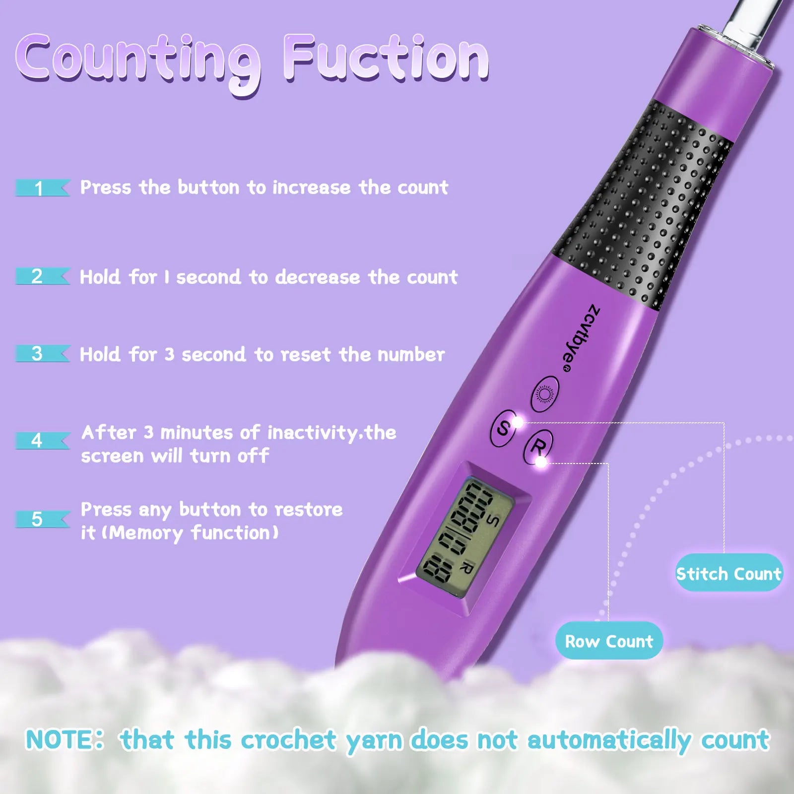 24 Piece Crochet Hook Set with LED Counter