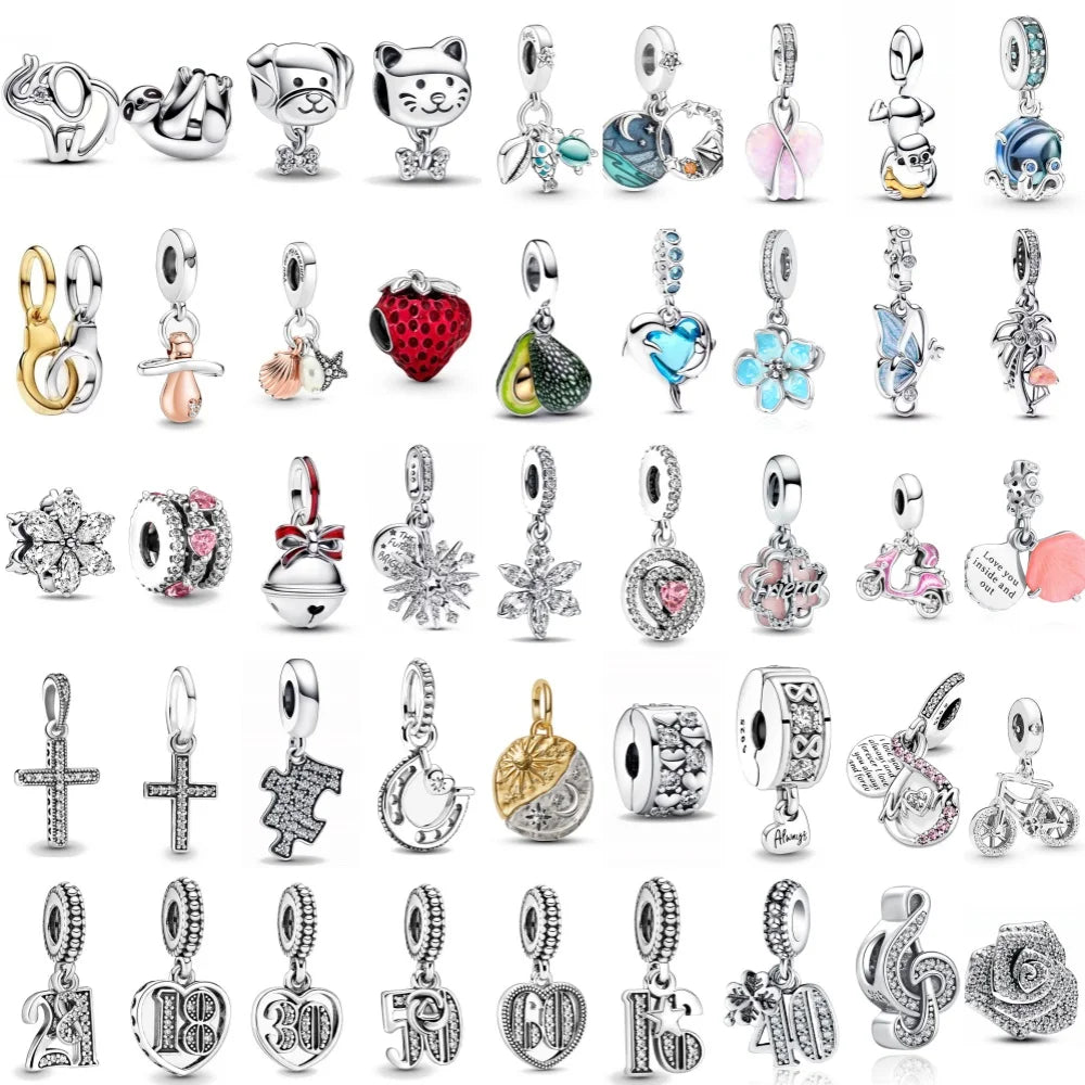 All Hot Selling Item Original 925 Sterling Silver Ocean Charms Sea Star Birthday Pendant Beads For Necklaces DIY Bracelet