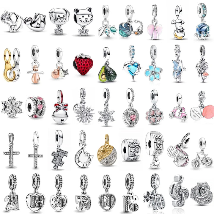 All Hot Selling Item Original 925 Sterling Silver Ocean Charms Sea Star Birthday Pendant Beads For Necklaces DIY Bracelet