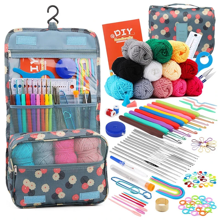 Crochet Hook Set with Needles Markers Bag