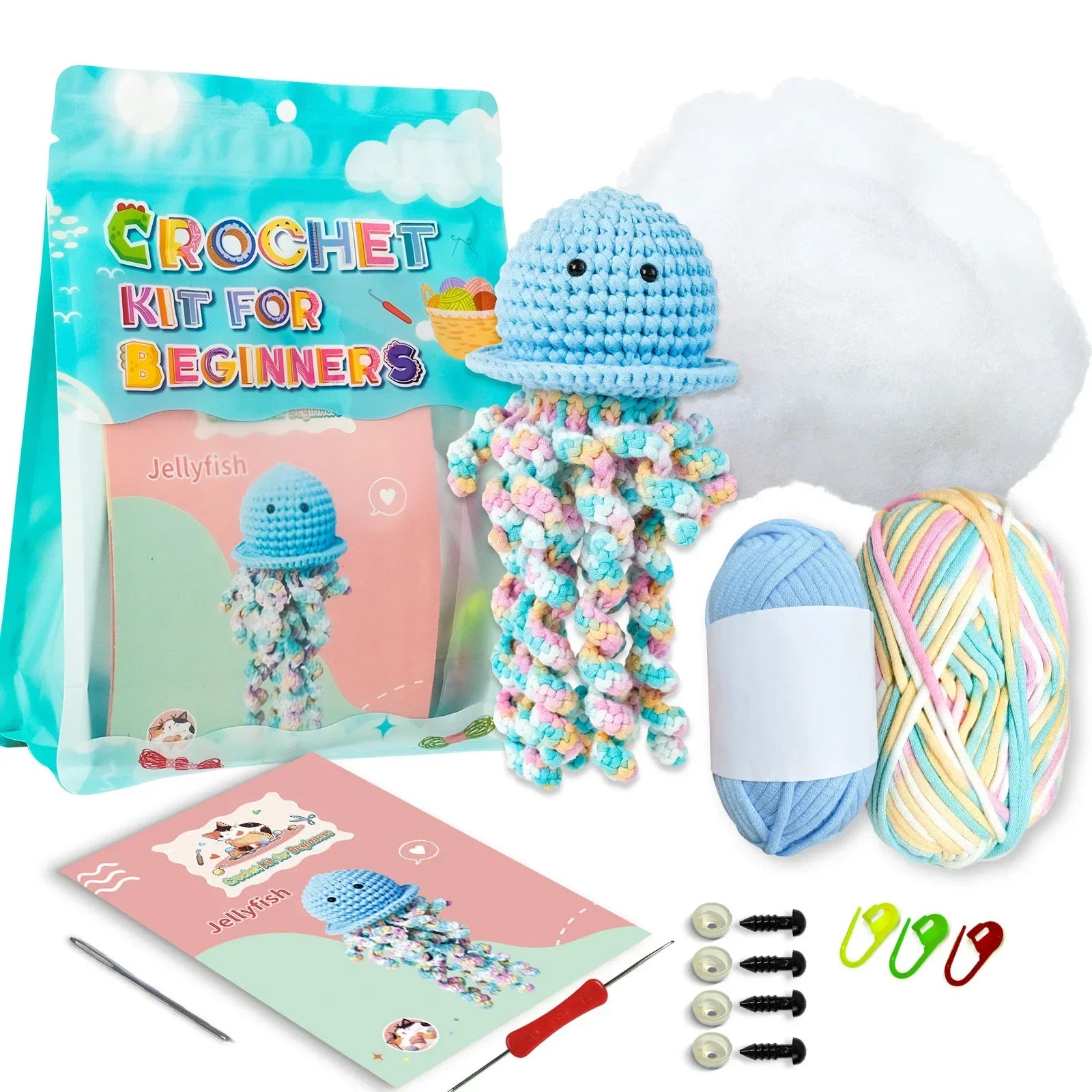 Jellyfish Kawaii Crochet Kit for Beginners DIY