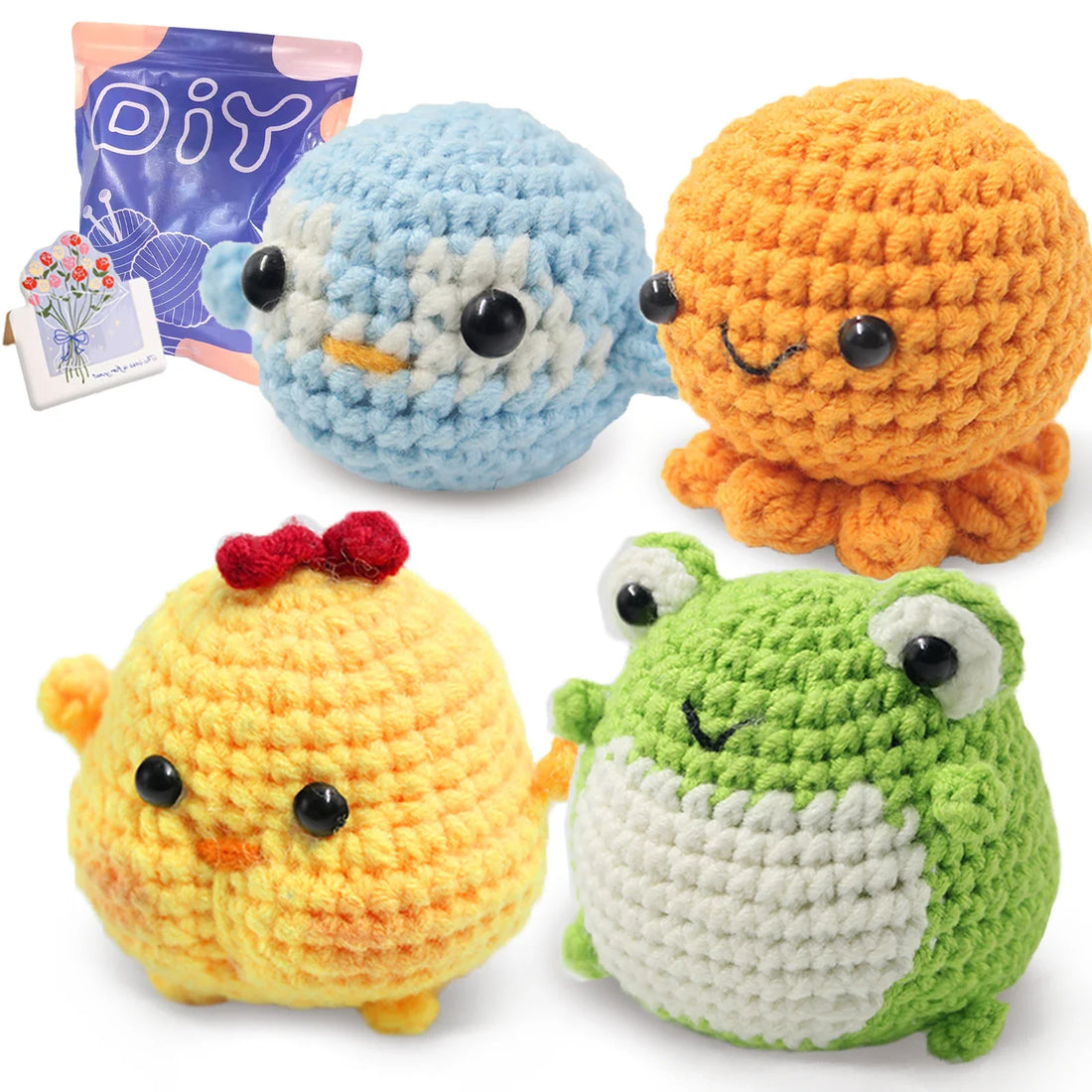 Animal Series Crochet Kit for Beginners DIY