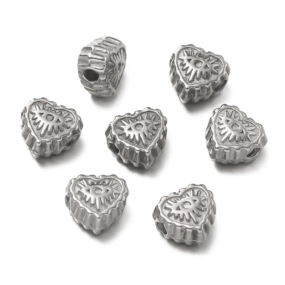 10 Piece Gold Stainless Steel Spacer Beads