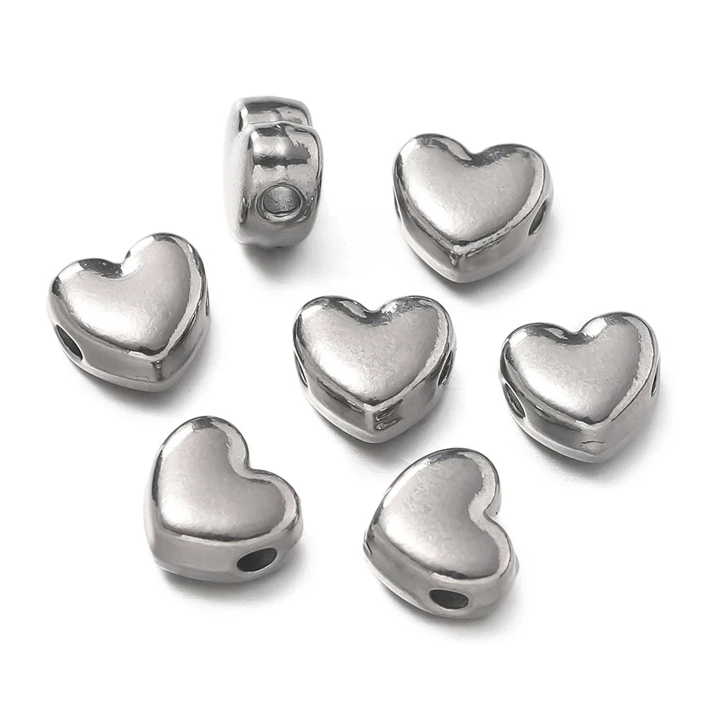 10 Piece Gold Stainless Steel Spacer Beads