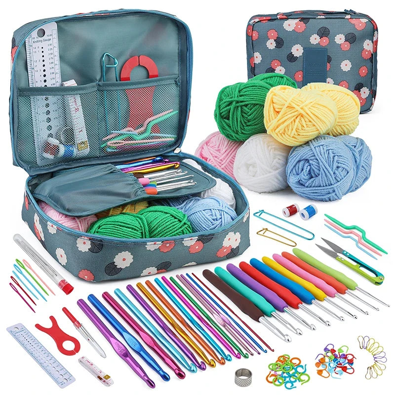 Crochet Hook Set with Needles Markers Bag