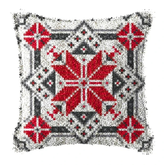 DIY Latch Hook Rug Kits Snowman Santa Claus Hat Embroidery Cushion Pillow Cover