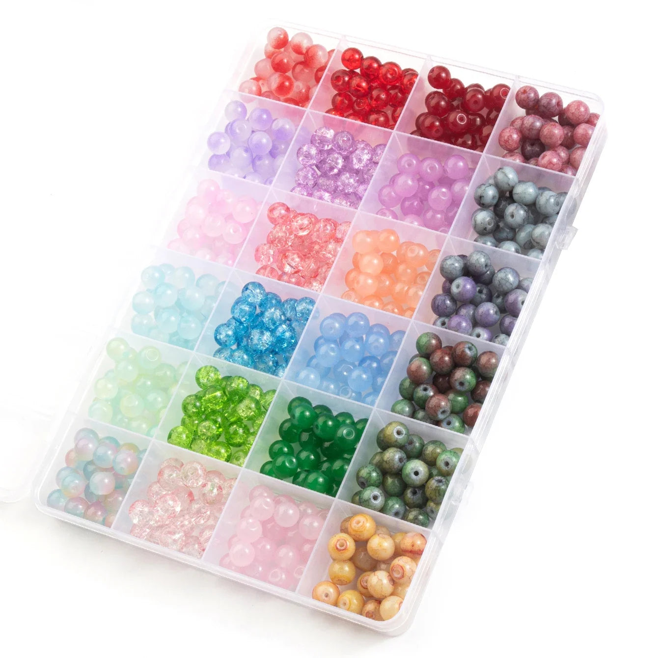 28 Color Glass Beads Bracelet Making Kit