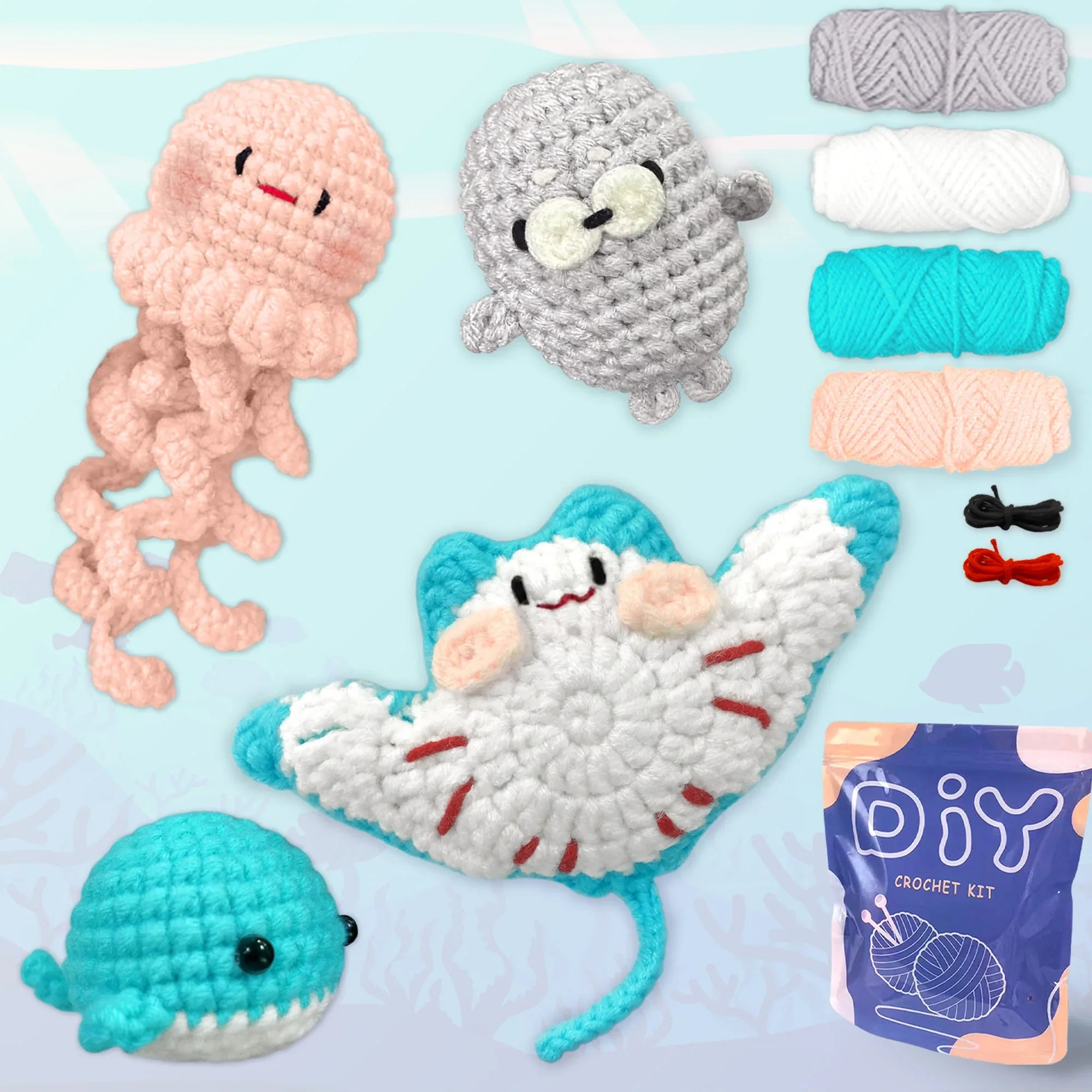 Animal Series Crochet Kit for Beginners DIY