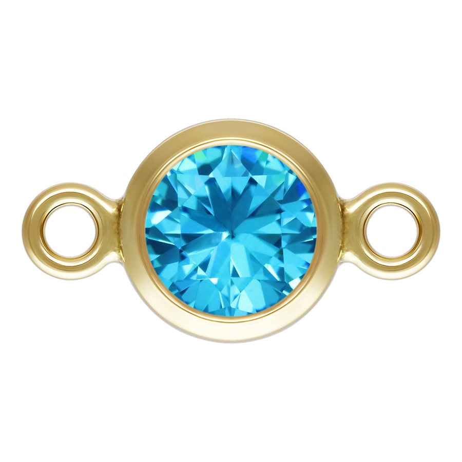 14K Gold Filled 4mm Birthstone Permanent Jewelry Connectors