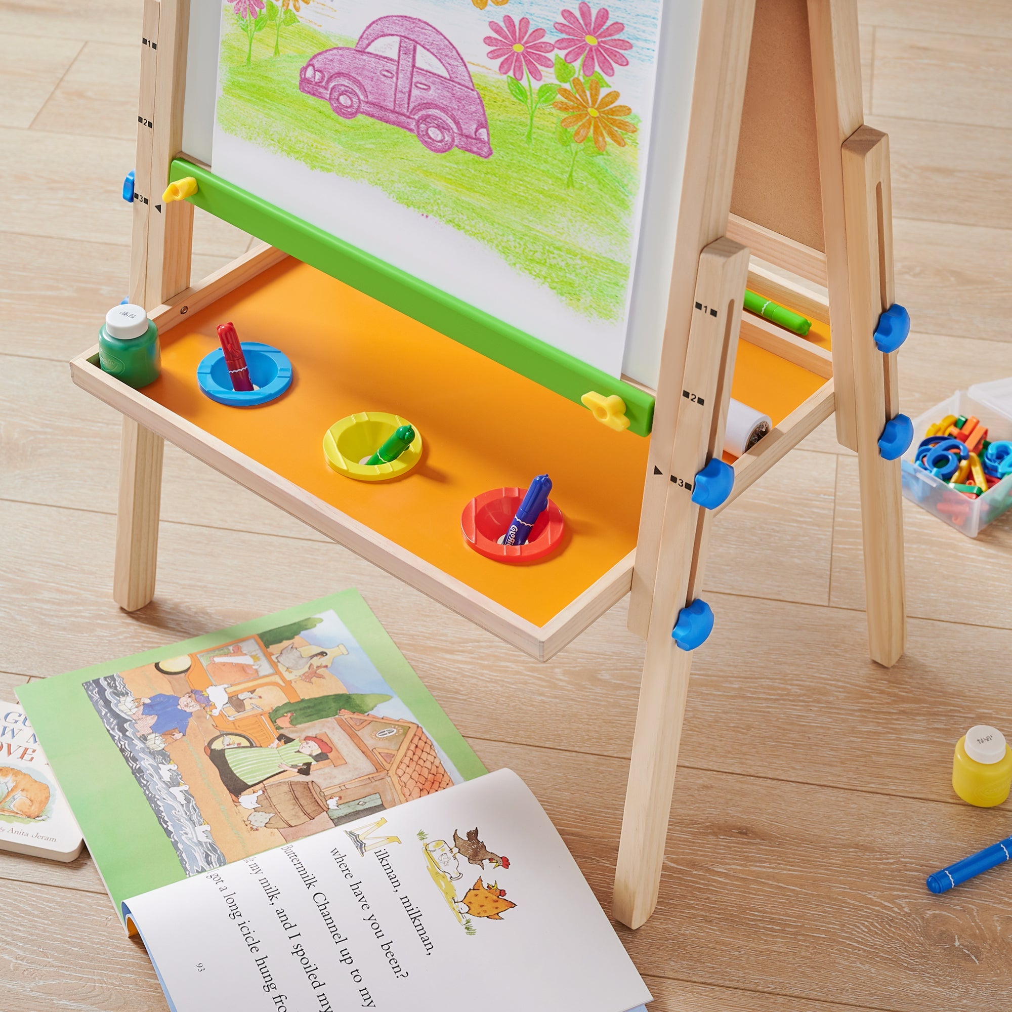 Tiny Land 3-in-1 Kids Art Easel Board