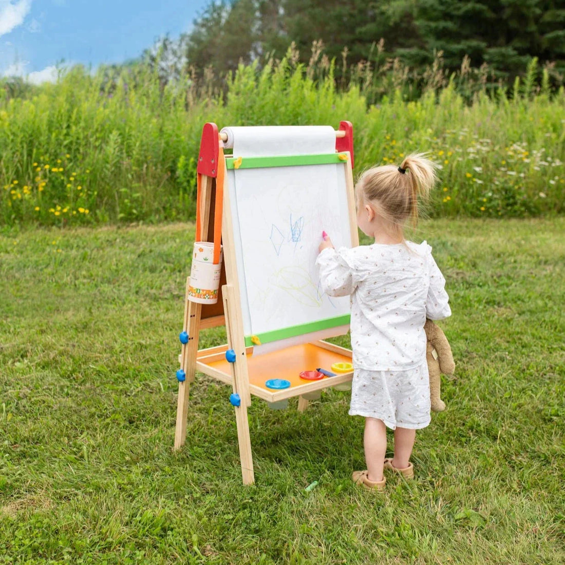 Tiny Land 3-in-1 Kids Art Easel Board