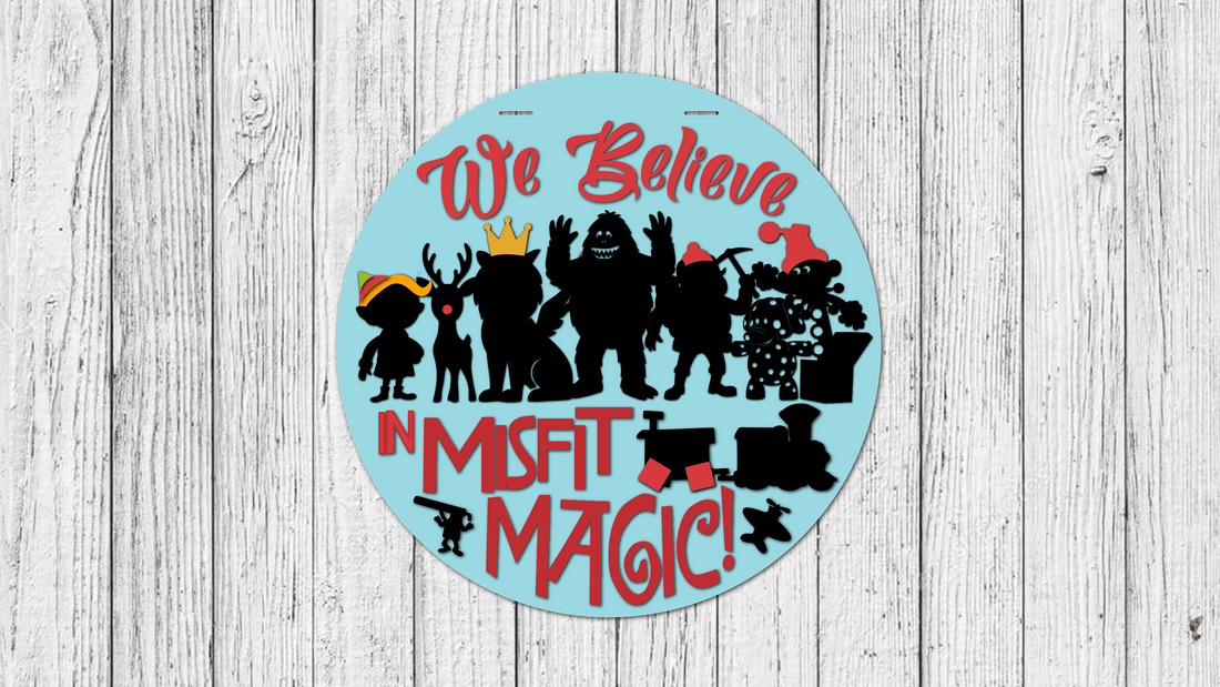 We Believe in Misfit Magic Door Hanger - DIY Unfinished Kit - Lvl 1