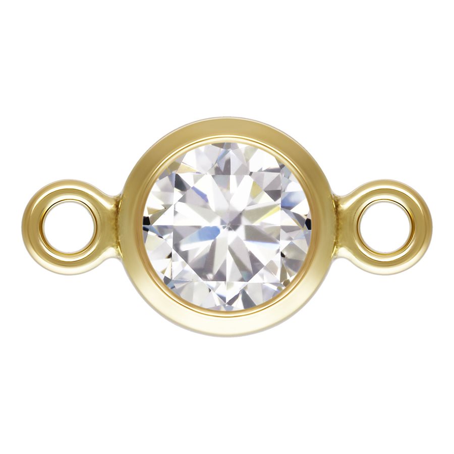 14K Gold Filled 4mm Birthstone Permanent Jewelry Connectors