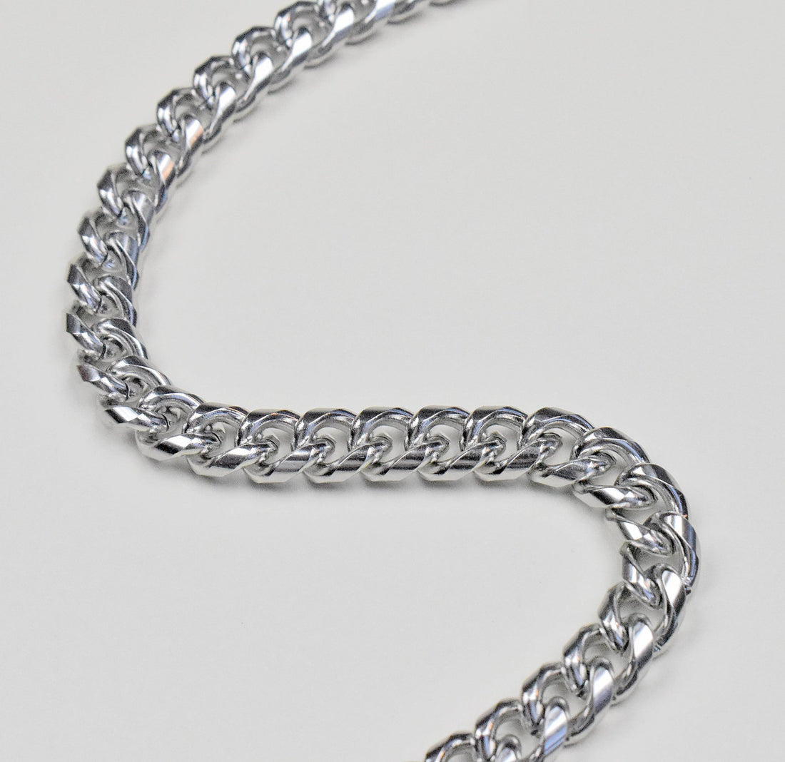 NECKLACEMASON LARGE SILVER CUBAN CHAIN