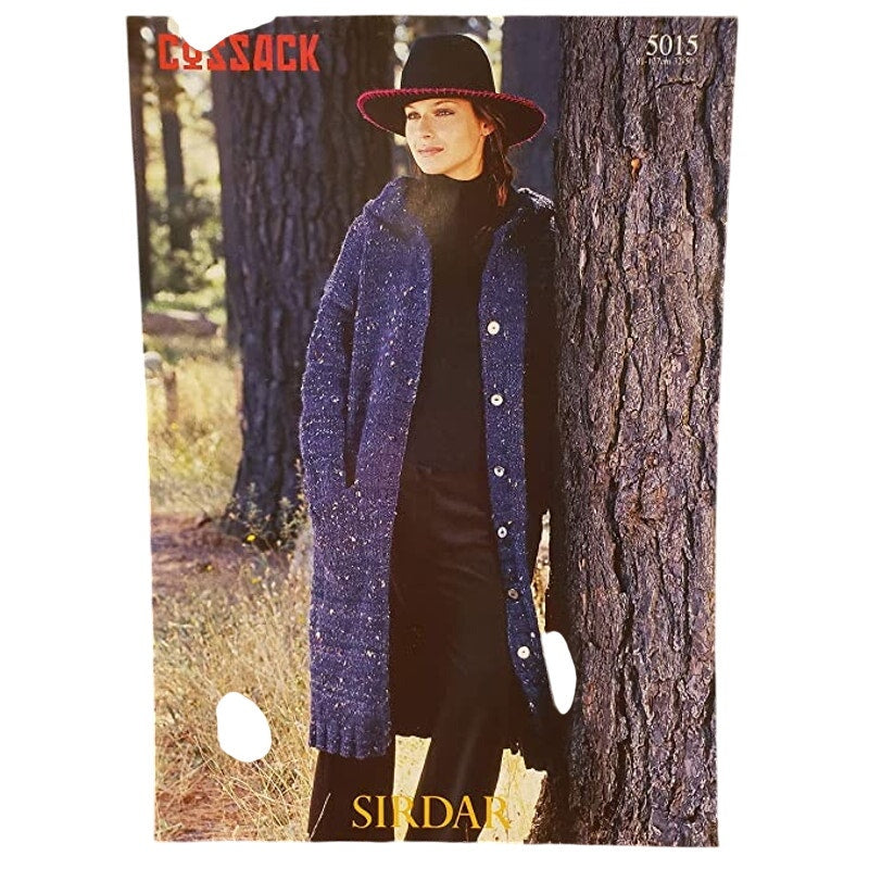 New Sirdar 5015 Cossack Long Jacket Cardigan Sweater Knitting Pattern