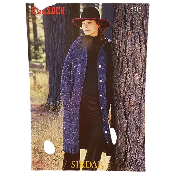 New Sirdar 5015 Cossack Long Jacket Cardigan Sweater Knitting Pattern