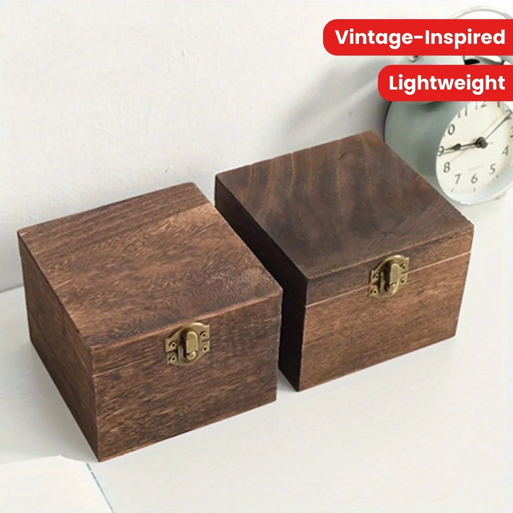 Gift Box - Vintage Wood Flip Lid