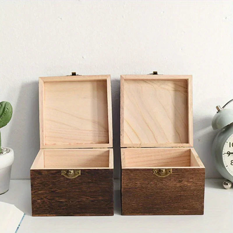 Gift Box - Vintage Wood Flip Lid