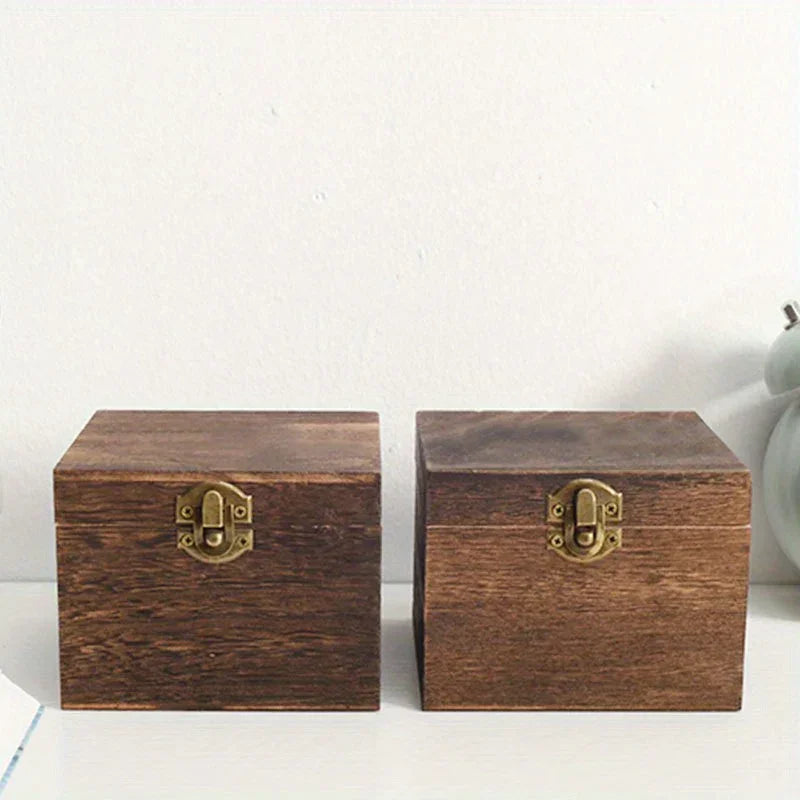 Gift Box - Vintage Wood Flip Lid