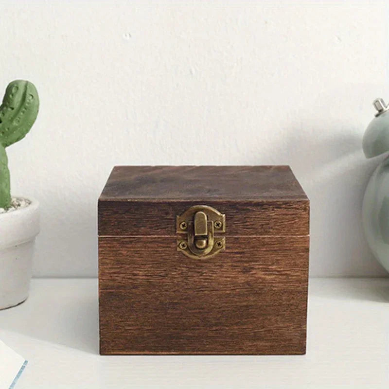 Gift Box - Vintage Wood Flip Lid