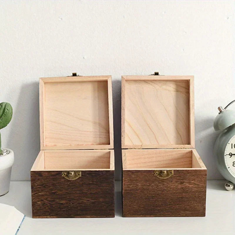 Gift Box - Vintage Wood Flip Lid